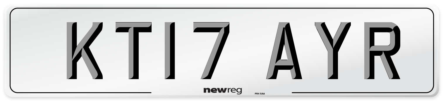 KT17 AYR Number Plate from New Reg